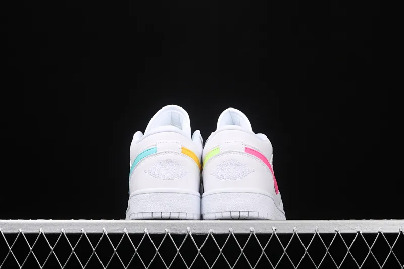 All categories Air Jordan Jordan series basketball shoes Air Jordan 1 Low Air Jordan 1 Low "White Multi" AJ1 Joe 1 four-color mandarin duck low-top cultural and leisure sports sneakers CW7035-100